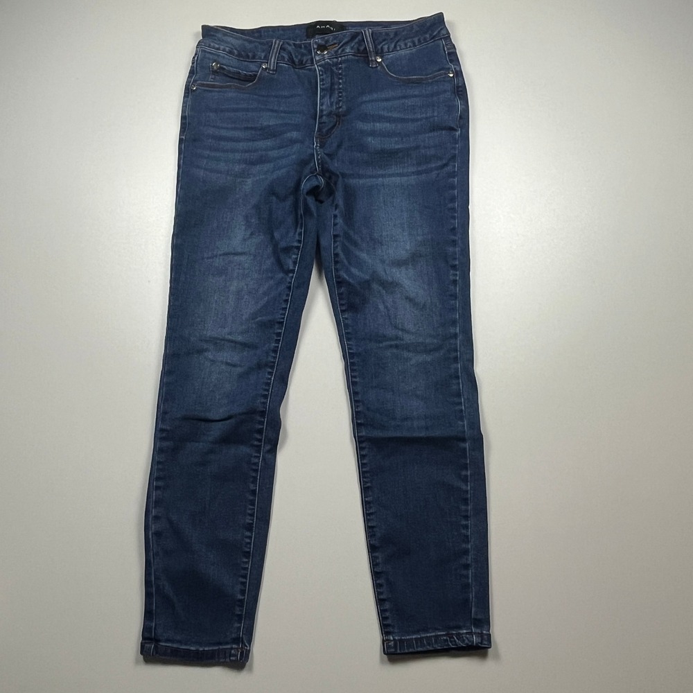 Tahari Chloe Fit Solution Skinny Jeans Womens 8/29 Dark Wash Blue Denim Mid Rise